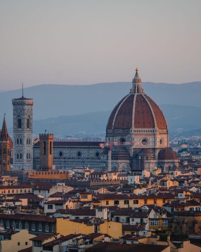 A beautiful skyline view of buildings in Florence, Italy